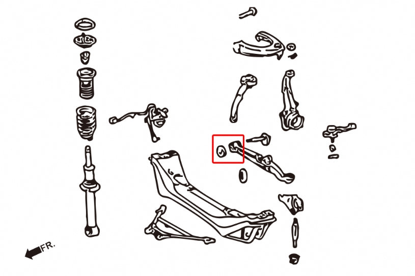 Set bucse brat suspensie inferior fata Hardrace pentru Lexus IS / Toyota Altezza - 6546-B