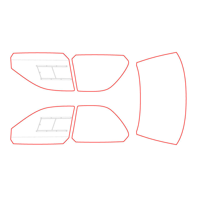 Set 5 Geamuri Policarbonat Subaru Impreza GC, Slider Optional