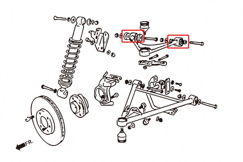 Set bucse brat suspensie superior fata Hardrace pentru Lotus Elise / Exige - 7586