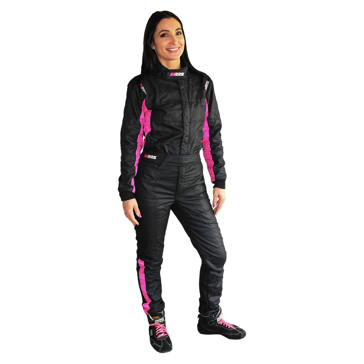 Combinezon FIA RRS DIAMOND STAR RACE SUIT BLACK / PINK