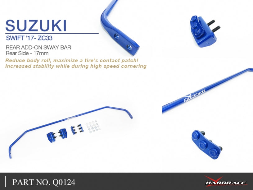 Bara stabilizatoare suplimentara spate Hardrace pentru Suzuki Swift - Q0124