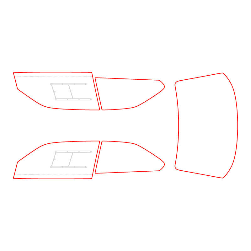 Set 5 Geamuri Policarbonat BMW E36 Coupe, Slider Optional