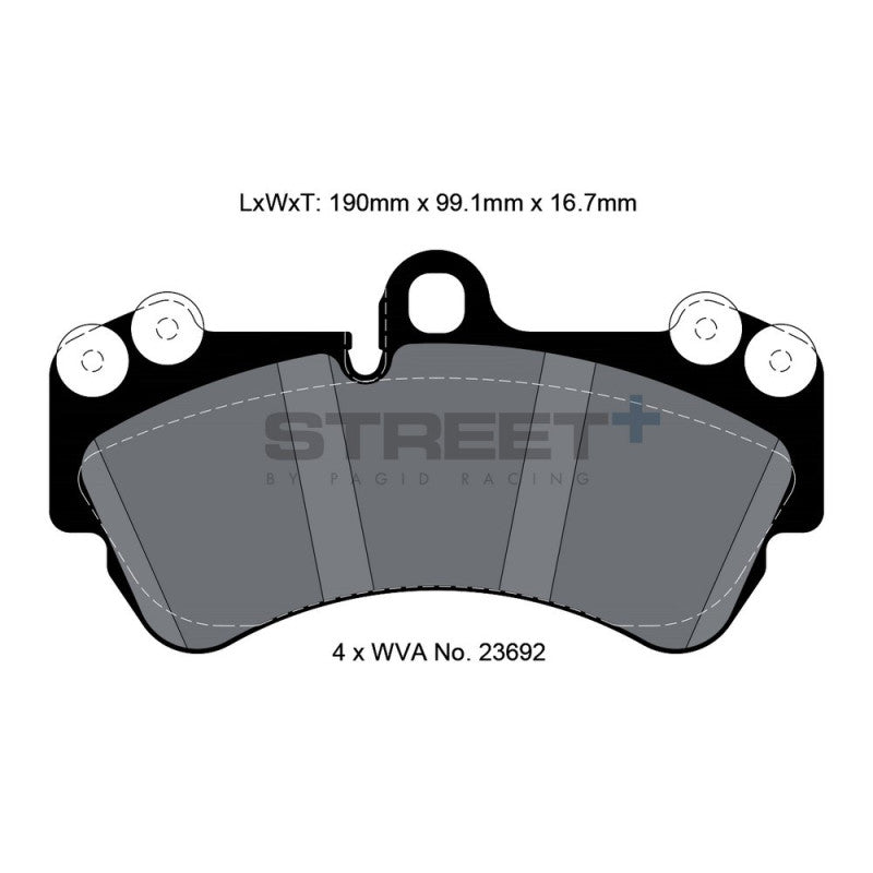 Placute Frana Fata Pagid Street+ T8037 - Mercedes-Benz, Porsche, Volkswagen