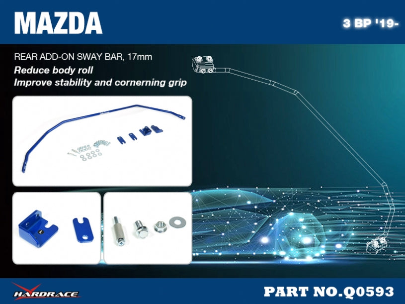 Bara stabilizatoare suplimentara spate Hardrace pentru Mazda Mazda 3 - Q0593
