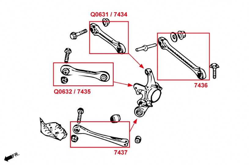 Brat convergenta spate Hardrace pentru BMW M135i / M140i - 7436