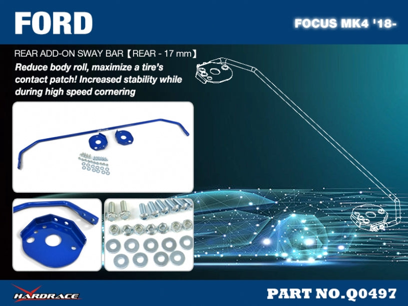 Bara stabilizatoare suplimentara spate Hardrace pentru Ford Focus - Q0497
