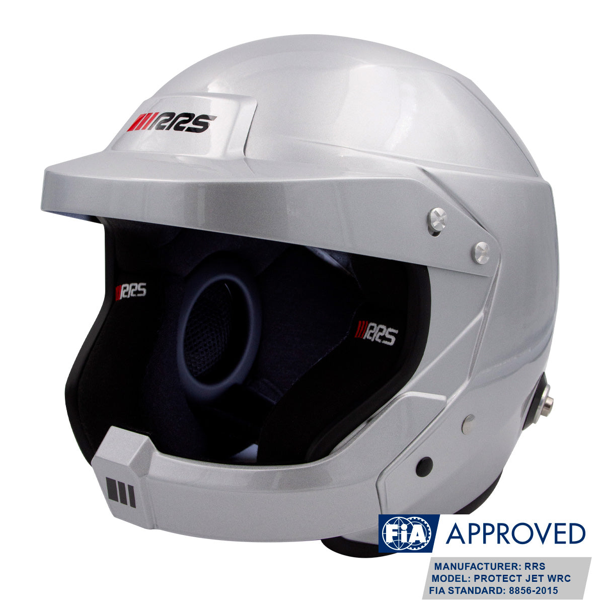 Casca FIA RRS PROTECT WRC Gri cu kit radio si brat microfon