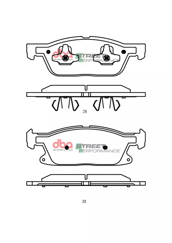 Placute Frana DBA Brake Kit Street Series T2 Slotted & Street Performance (2x DBA3190S + DB15089SP) Fata Ford Focus DBA3190S-15089SP