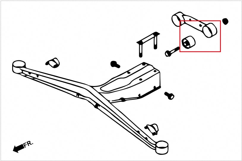 Set bucse suport diferential spate Hardrace pentru Subaru Impreza - Q0647
