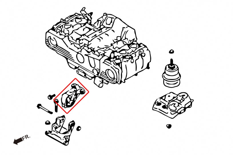 Tampon motor fata Hardrace pentru Subaru Legacy - 7720