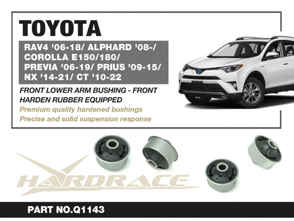 Set bucse brat suspensie inferior fata, capat spate Hardrace pentru Lexus CT / Toyota Auris / Prius - Q1143