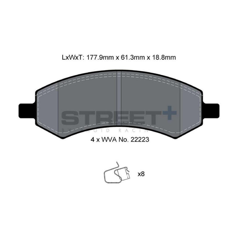 Placute Frana Fata Pagid Street+ T8136 - Mitsubishi Raider Pickup