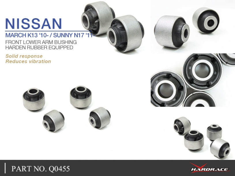 Set bucse brat suspensie inferior fata Hardrace pentru Nissan Micra - Q0455