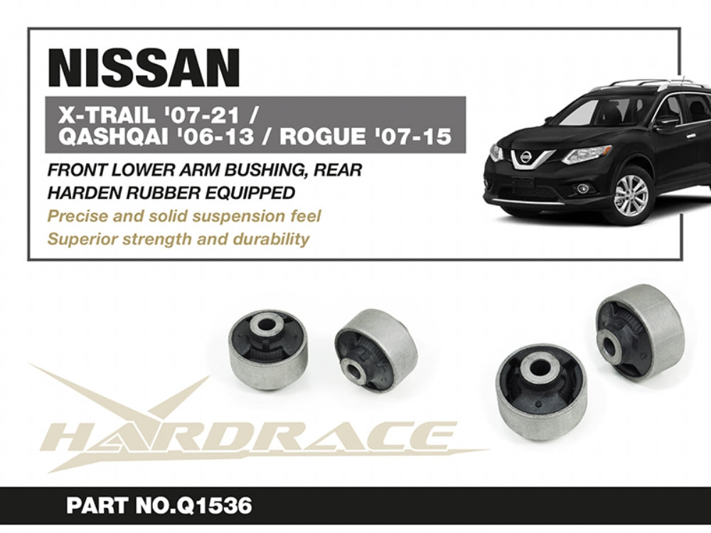 Set bucse brat suspensie inferior fata, capat spate Hardrace pentru Nissan X-Trail - Q1536