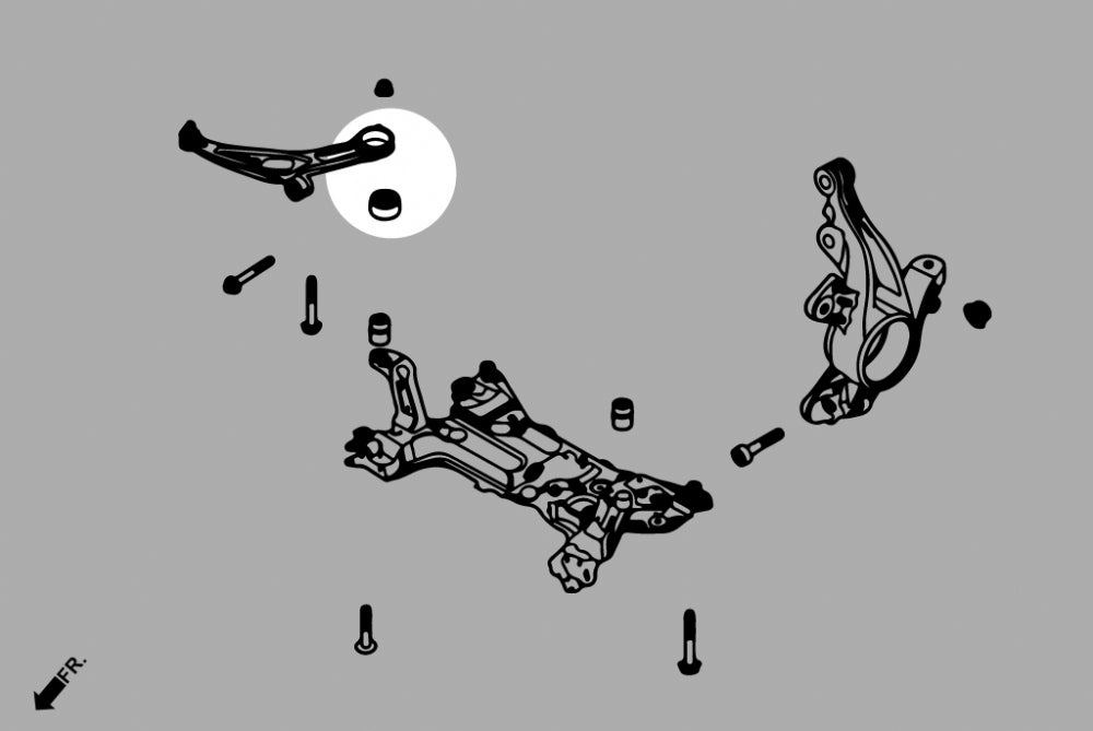 Set bucse brat suspensie inferior fata, capat spate Hardrace pentru Ford Focus / Focus ST - Q0886
