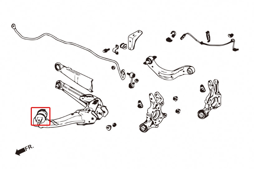Set bucse brat longitudinal spate Hardrace pentru Honda Civic - 6926