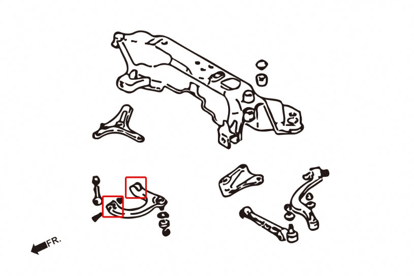 Set bucse brat suspensie superior fata Hardrace pentru Mitsubishi Eclipse / Galant - 6539