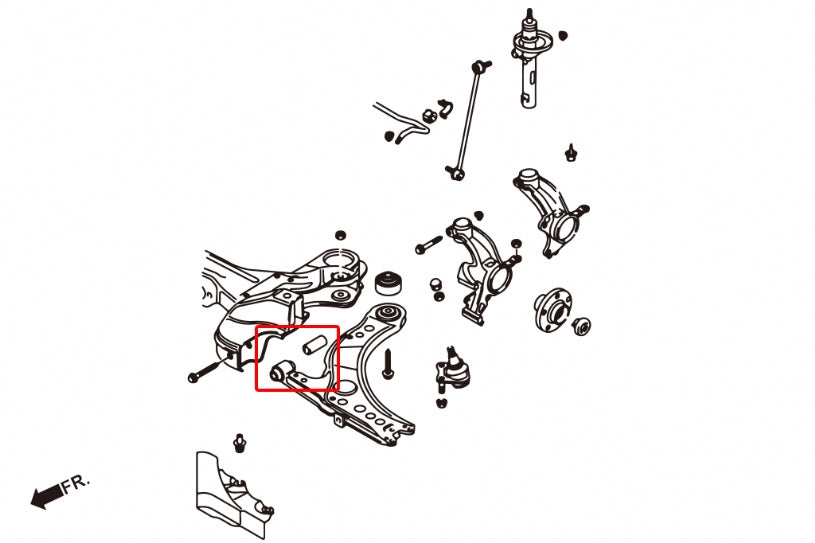 Set bucse brat suspensie inferior fata, capat fata Hardrace pentru Audi A1 / A3 / Skoda Fabia / Volkswagen Polo - 8826