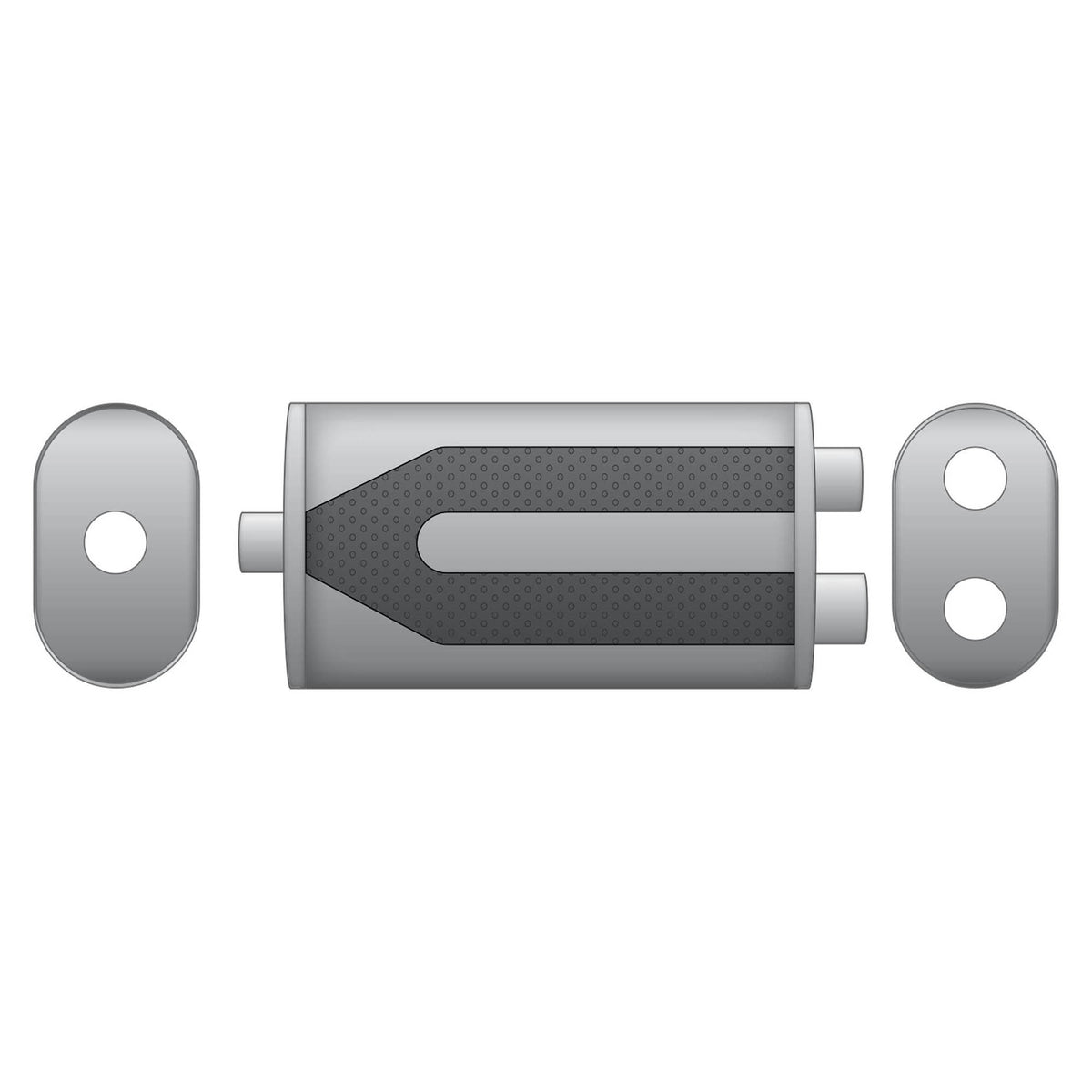 Toba universala eliptica inox 78x139 mm, lungime 380 mm, ES004