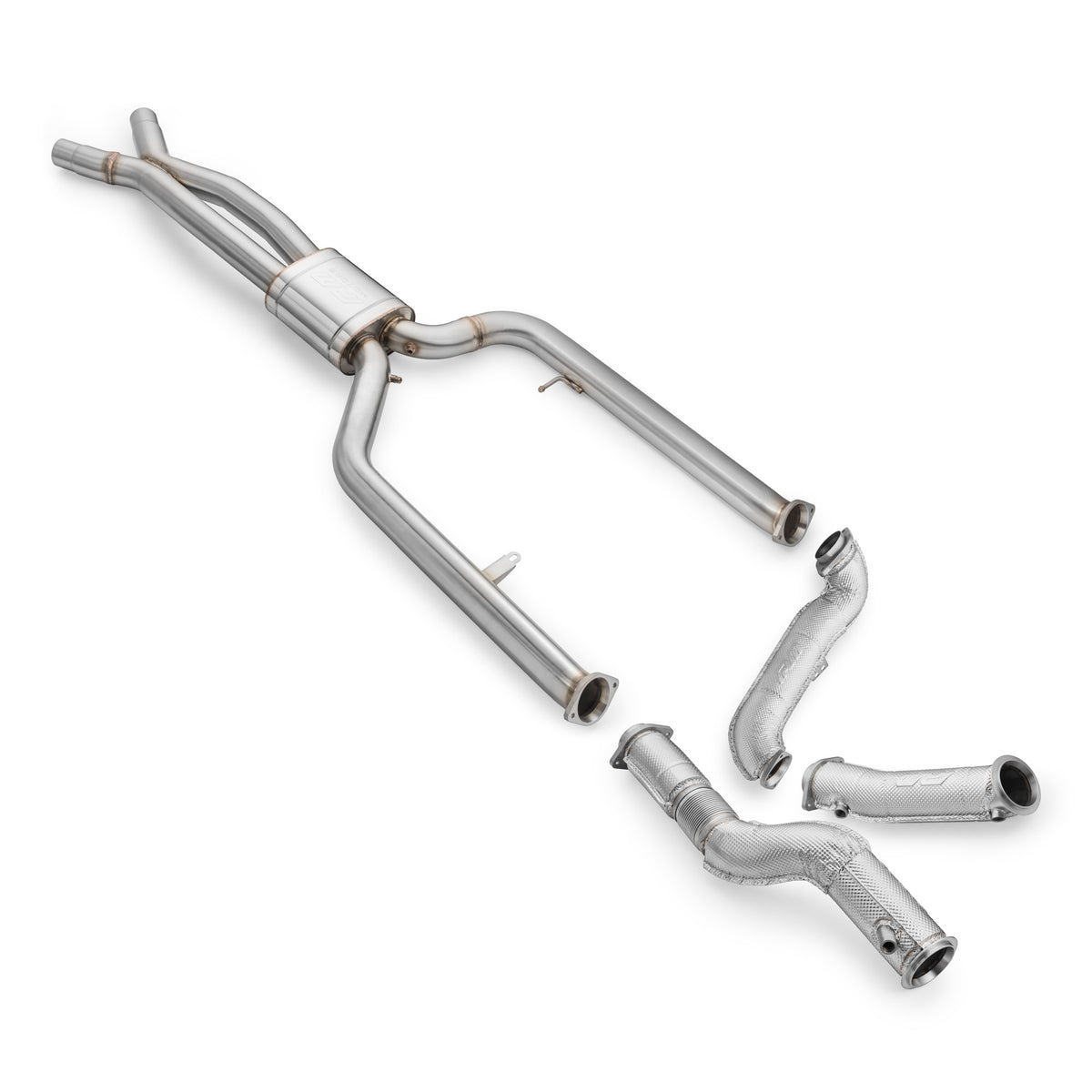 RM-Motors downpipe, connector and midpipe set, BMW M3, M4 (G80, G81, G82, G83) 3.0 S58