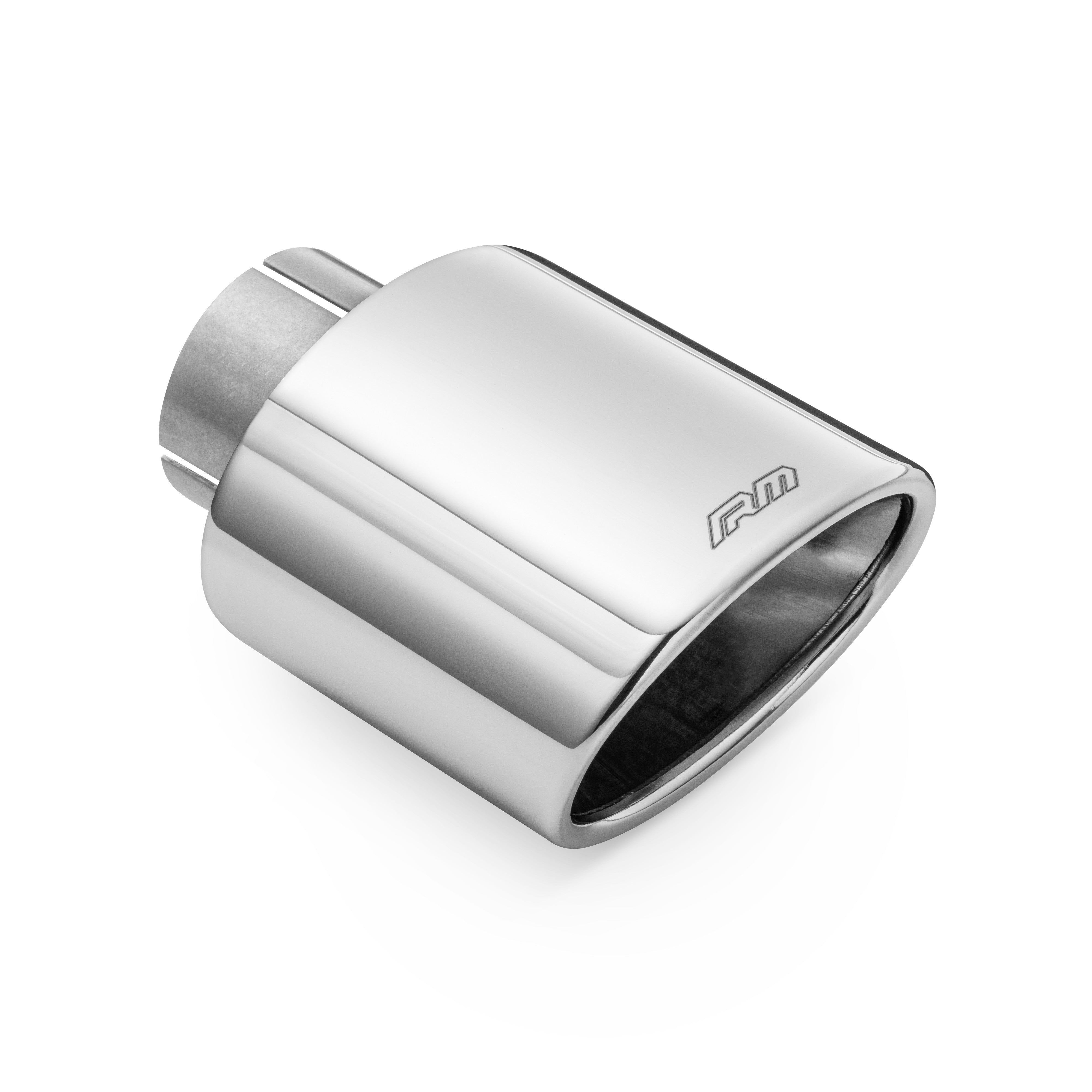 RM-Motors tips evacuare oval tesit din inox polisat