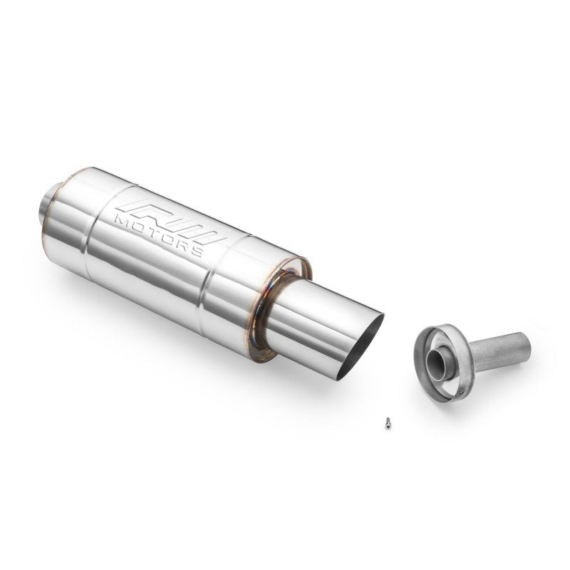 Toba finala rotunda inox cu trecere directa, corp 130 mm, lungime 300 mm, TOK1