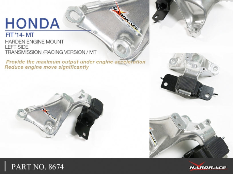 Tampon motor stanga Hardrace pentru Honda Jazz - 8674