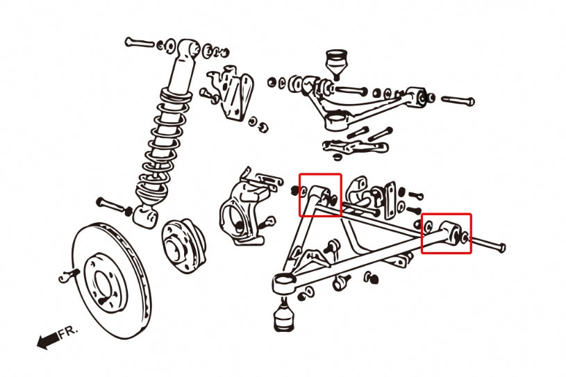 Set bucse brat suspensie inferior fata Hardrace pentru Lotus Elise / Exige - 7588