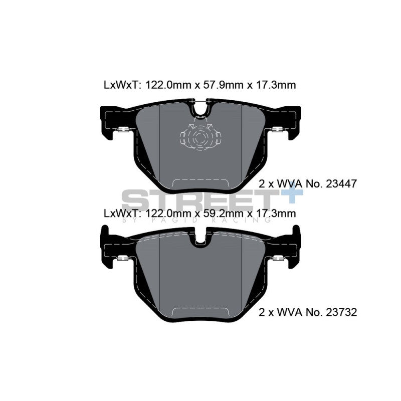 Placute Frana Spate Pagid Street+ T8031 - BMW