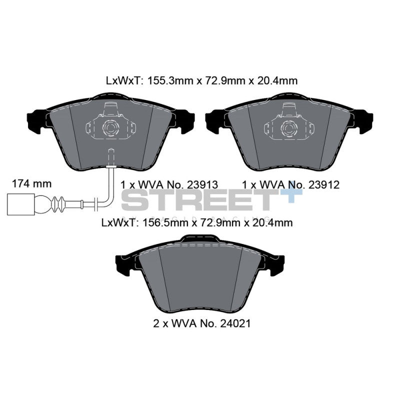 Placute Frana Fata Pagid Street+ T8048 - Audi S3 8P