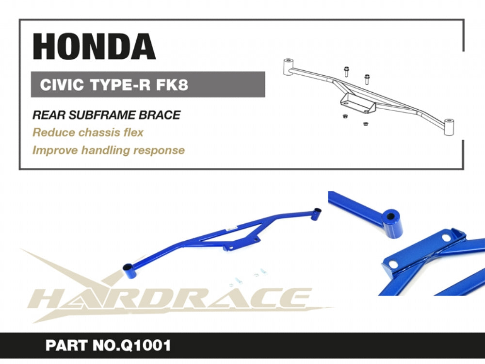 Bara rigidizare punte spate Hardrace pentru Honda Civic - Q1001