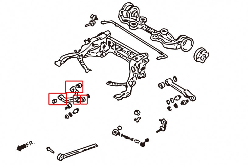 Set bucse brat suspensie superior spate Hardrace pentru Mazda RX-7 - 7763