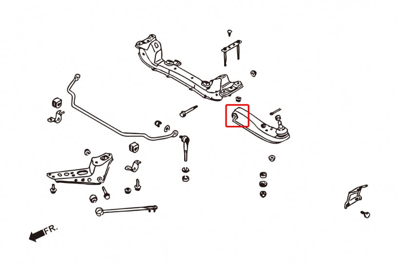 Set bucse brat suspensie inferior fata Hardrace pentru Nissan 300ZX / Silvia - 6734
