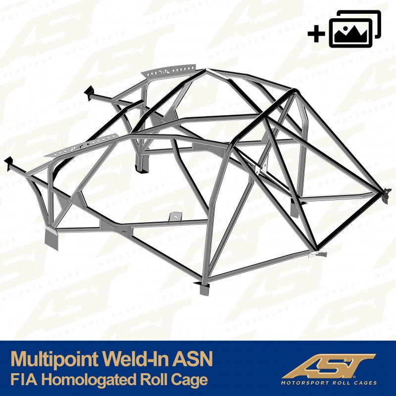 AST Roll Cage 12-puncte (Weld-In) pentru MITSUBISHI Lancer EVO X 4 usi Sedan