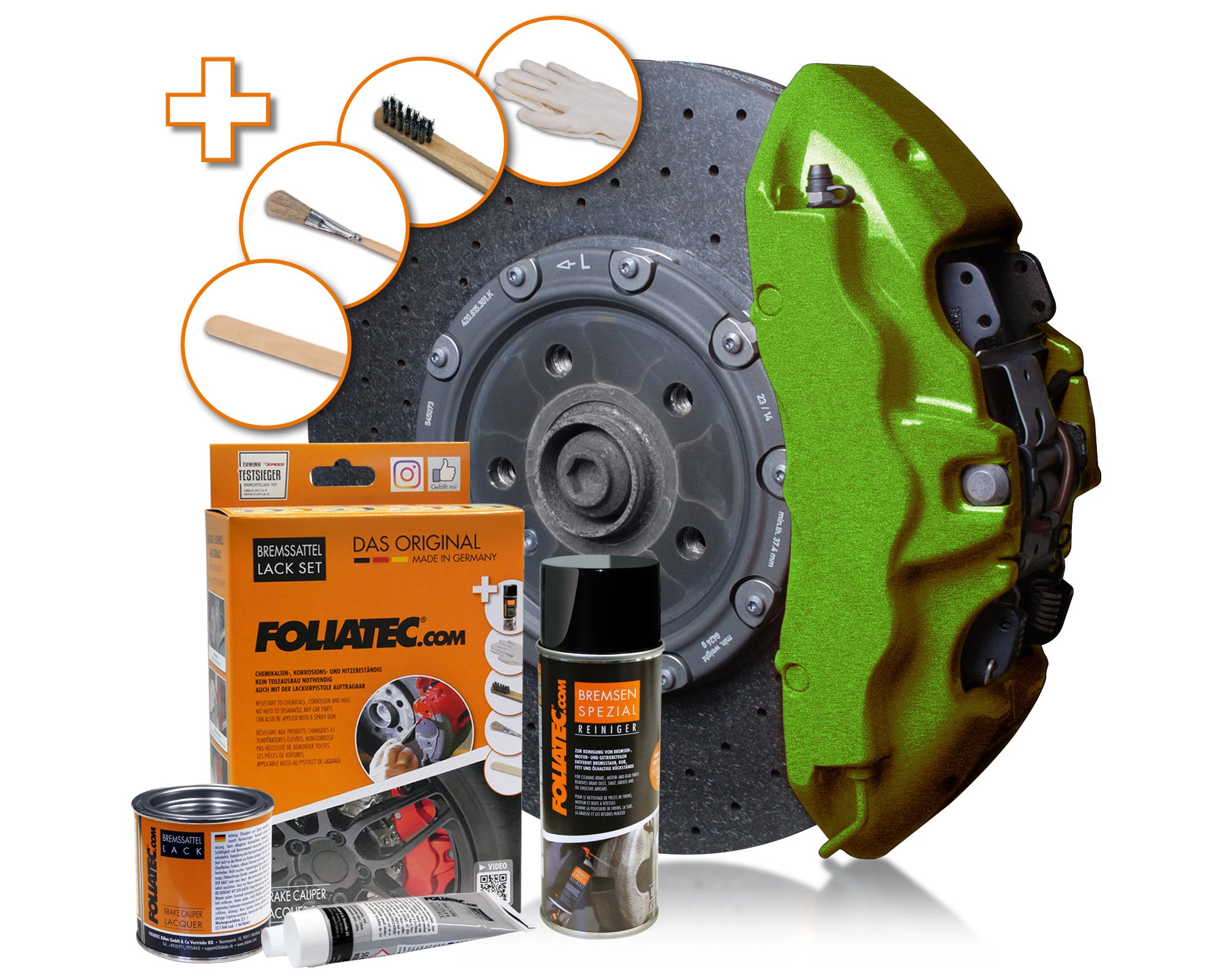 Kit vopsea etrieri Foliatec - Performance Green Metallic