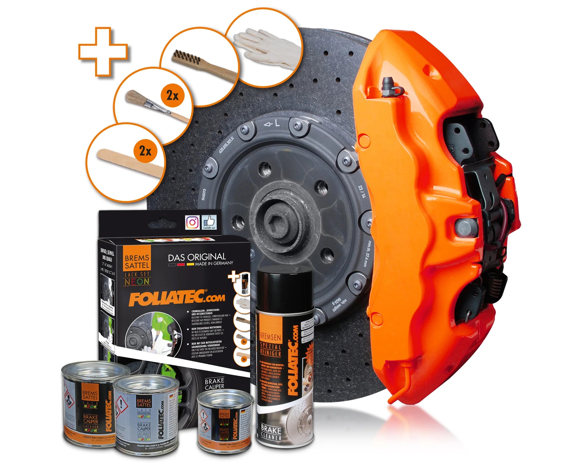 Kit vopsea etrieri Foliatec - Neon Orange