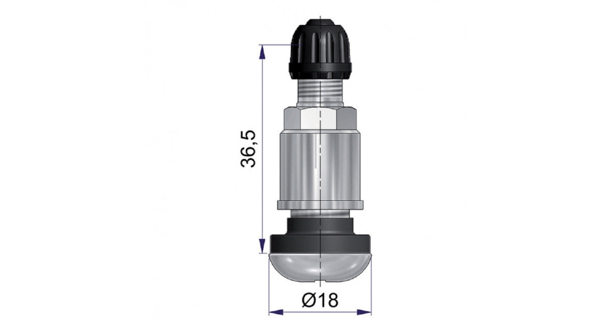 Valva metalica de inalta presiune tubeless