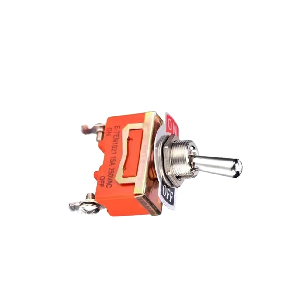 Intrerupator toggle cu maneta metalica, ON-OFF, 15A, terminale cu surub