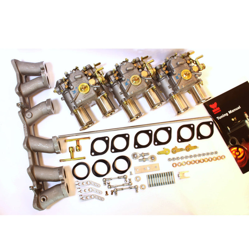 Kit Carburator + Tub Admisie Weber 3x 45 DCOE 240Z/260Z/280Z Rotund