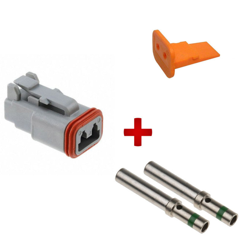Kit complet conector Deutsch DT tata 2 pini