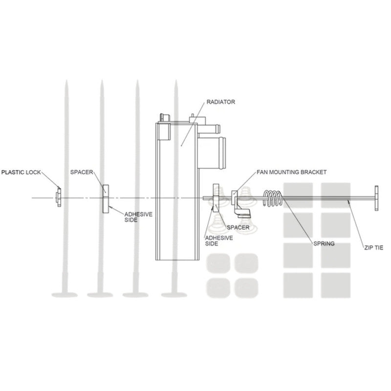 Kit Fixare Ventilator Universal Mishimoto
