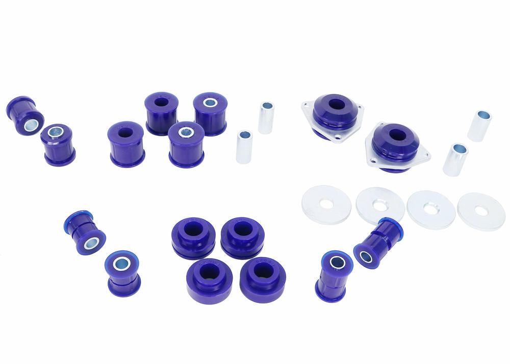 Set bucse brat tensiune si bara panhard fata si spate SuperPro pentru Land Rover Defender - KIT043CK