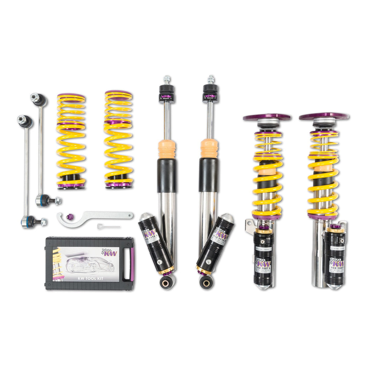 Suspensie Reglabila Coilover KW Clubsport V4 (cu rulment) - Volkswagen GOLF VII, Audi A3, Seat LEON si altele (3978020N)