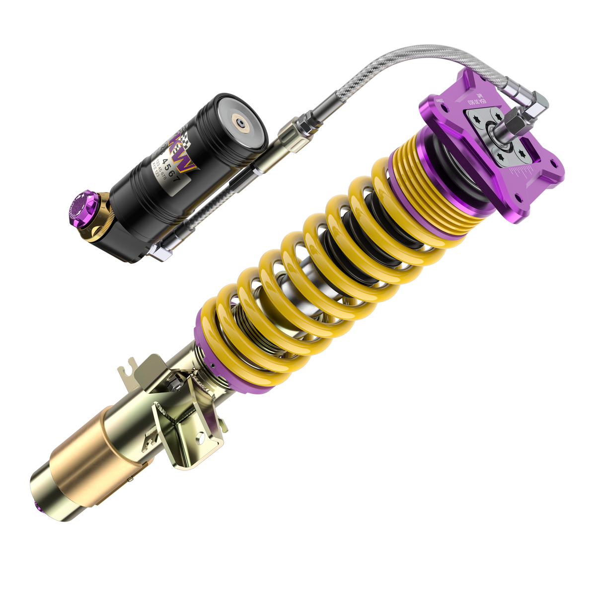 Suspensie Reglabila Coilover KW Clubsport V4 (cu rulment) - Volkswagen GOLF VI, Audi TT, Seat LEON si altele (39780242), amortizor fata