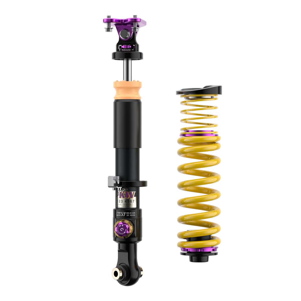 Suspensie Reglabila Coilover KW Clubsport V4 (cu rulment) - Volkswagen GOLF VI, Audi TT, Seat LEON si altele (39780242), amortizor spate