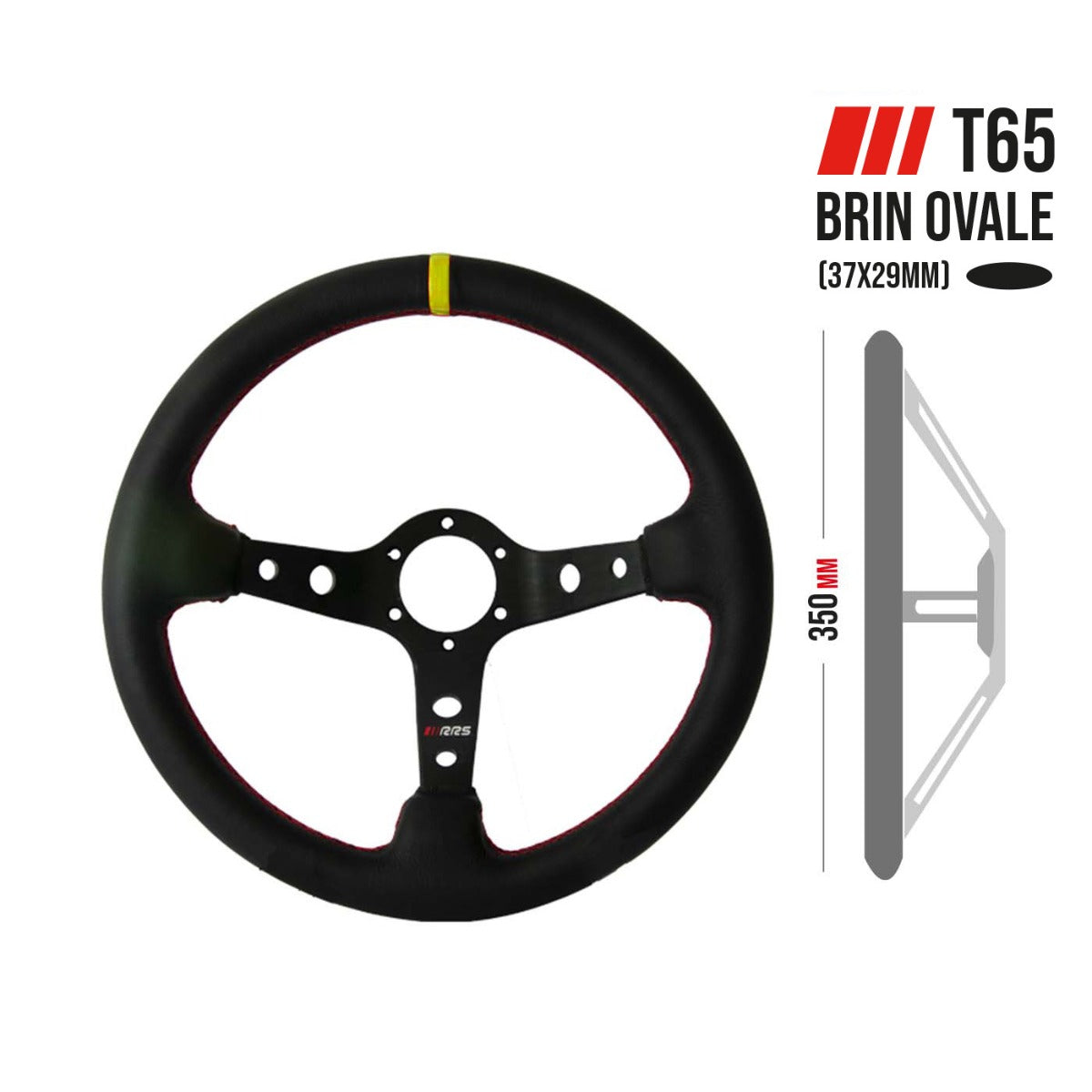 Volan Sport 350mm – Design Circuit & Raliu (Imitatie Piele)