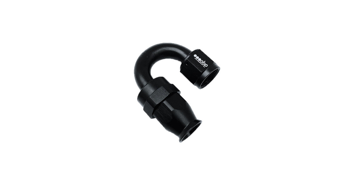 Fitting PTFE 180° Mama – OBP Aluminiu Negru - AN6/AN8/AN10/AN12