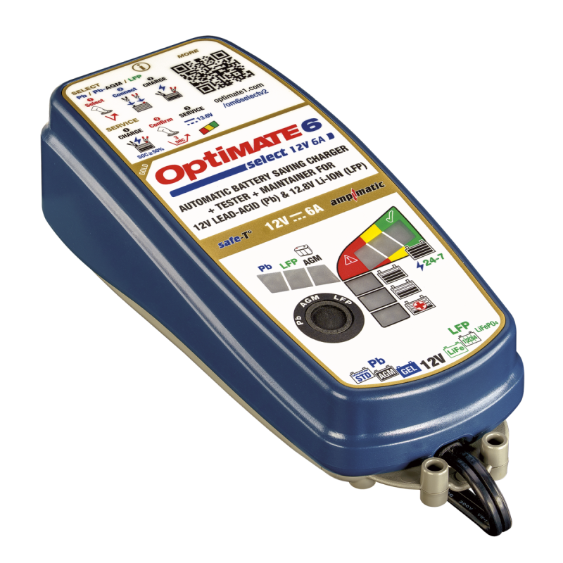 Incarcator Baterie Optimate 6 Select V2 (12V 6A, AGM/GEL/Litiu)