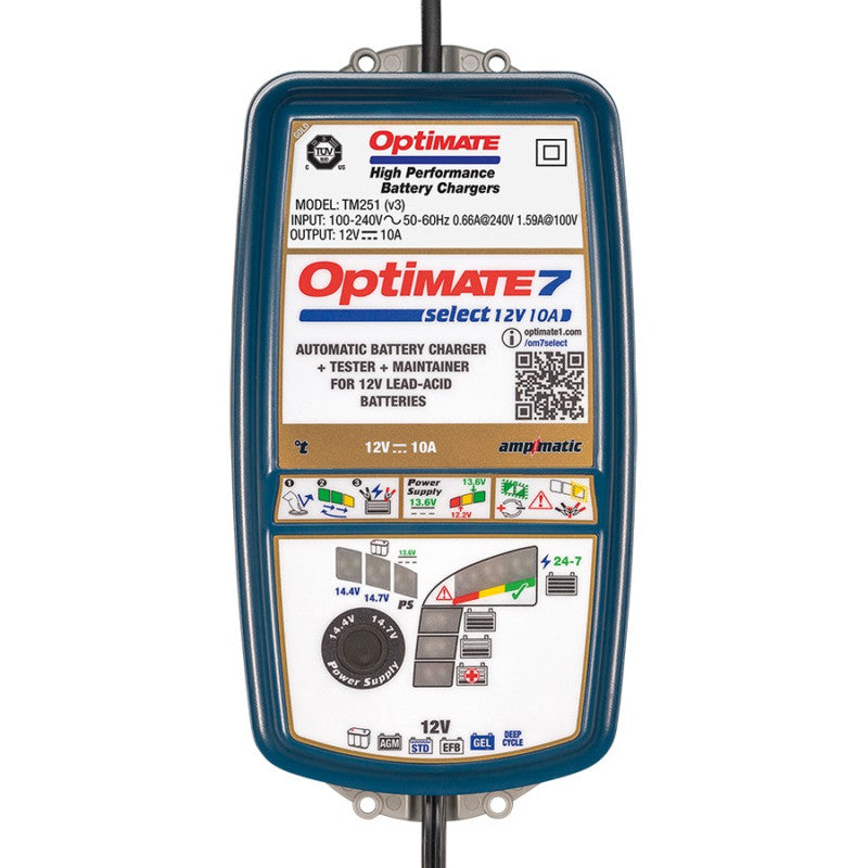 Incarcator Baterie Optimate 7 Select (12V 10A, 3-240Ah)