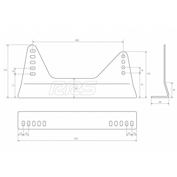 Set Suporti Laterali RRS – Otel 3mm, FIA (pentru 1 scaun)
